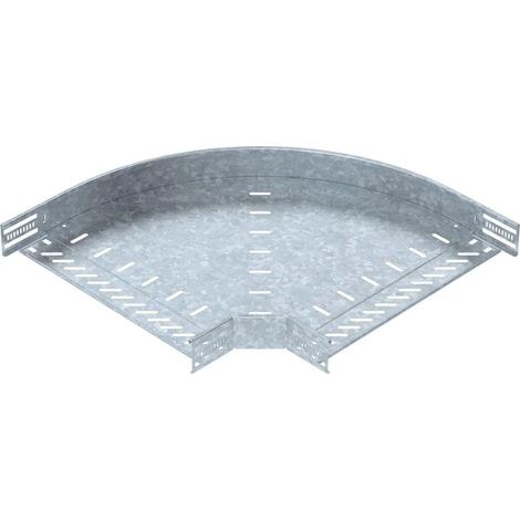 OBO Bettermann Codo de 90° para canal de cables, horizontal 60x400 Acero galvanizado en caliente, 6036598