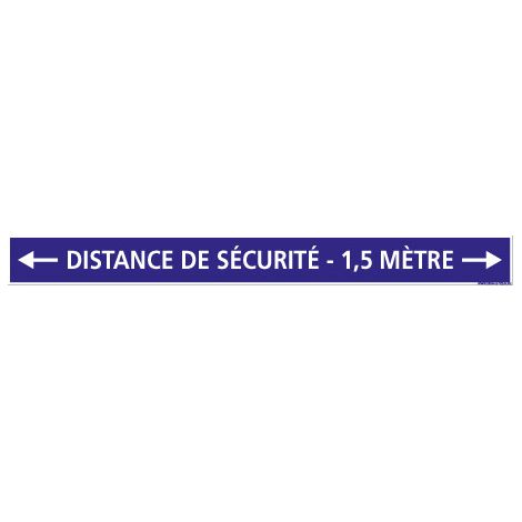 SIGNALISATION SOL CORONAVIRUS . LOT DE 4 SIGNALISATION AU SOL . DISTANCE DE SECURITE. 1,50 m .  - 1,50 m