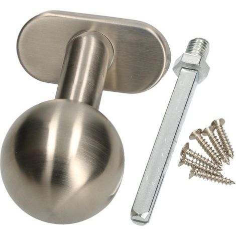 Pomello fisso in acciaio inox, ovale, curvo