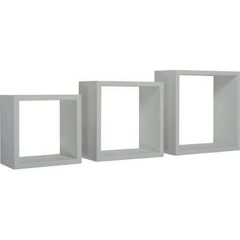 Set 3 cubi mensole parete grigio scaffale salotto soggiorno camera Incubo