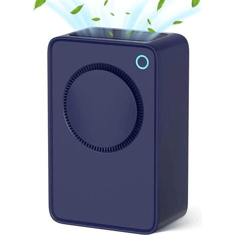 Petit déshumidificateur à semi-conducteur, absorbeur d'humidité, sécheur d'air électrique, réservoir d'eau de 1000 ml pour la maison, la cuisine et le bureau (couleur : bleu) (1/5)