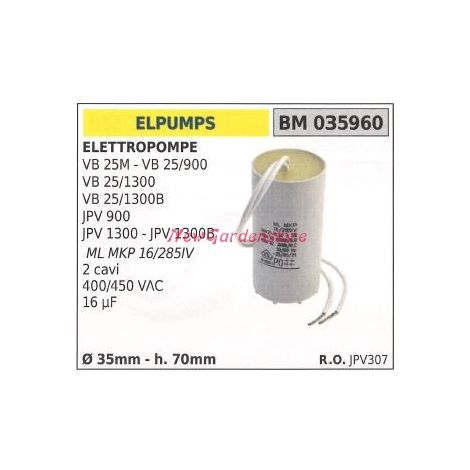 Condensador ELPUMPS sierra eléctrica VB 25M 25/900 25/1300 035960