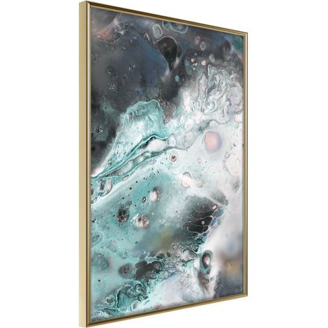 Affiche Murale Encadrée "Border of Land and Water" 30 x 42 cm Or