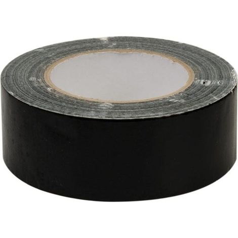 Ruban adhésif toile forte 50 mm x 50 m noir Fixman 188845, bande résistante multicouche pour usage industriel et bricolage, scellement durable.