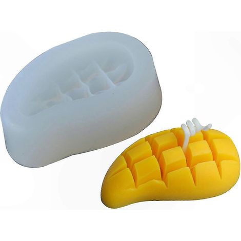 Künstlerische, mangoförmige Silikonform für Zuckerpaste, Torten- und Süßwarendekoration, handgefertigte Schokolade, Seifenform für die Küche, exquisite Verarbeitung (1/5)