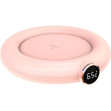 Koffiekopjeswarmer, drankbekerwarmer, kaarsenwarmerplaat, elektrische thermostaat, warme chocolademelk- en theewarmer (roze) (1/5)