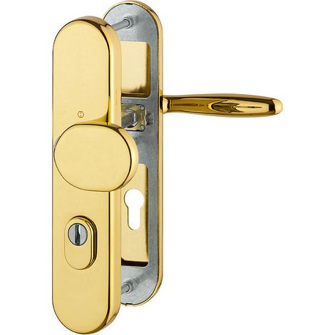 HOPPE® Schutz-Wechselgarnitur mit Langschild Verona M86G/3332ZA/3310/151, 8/72, Messing, 3670683 (1/3)