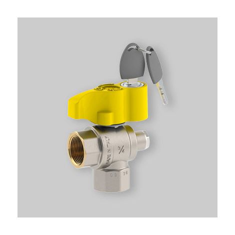 Valvola A Sfera Gas Squadra Con Presa Pressione E Chiave Fiv 1" F X 1" F (1/3)
