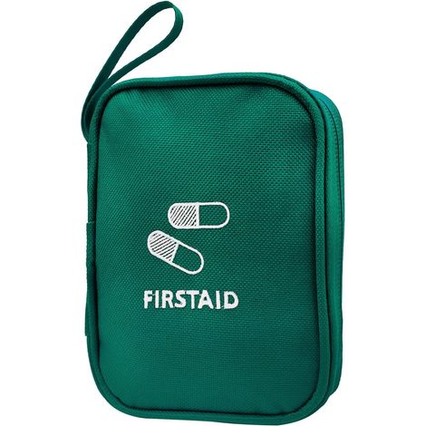 Mini trousse de secours vide, sac de rangement médical portable trousse de premiers soins imperméable à l'eau, peut être utilisé dans le Bureau de voiture, l'école ou à l'extérieur (Vert) (1/5)