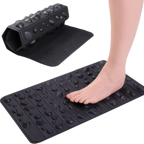 2-teilige Voetmassage-Matten, Fasciitis Plantaris-Massagematte, tragbare Oefenmatte, Acupressie-Voetmassage-Matte, Yoga-Matte für Vermoeidheid