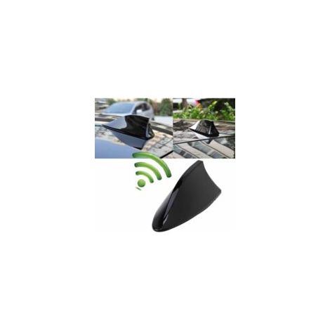 Adatta per Houhence – Antenna per auto a pinna di squalo – Amplificazione del segnale FM/AM – Plastica ABS impermeabile – Montaggio autoadesivo, non è necessaria la foratura