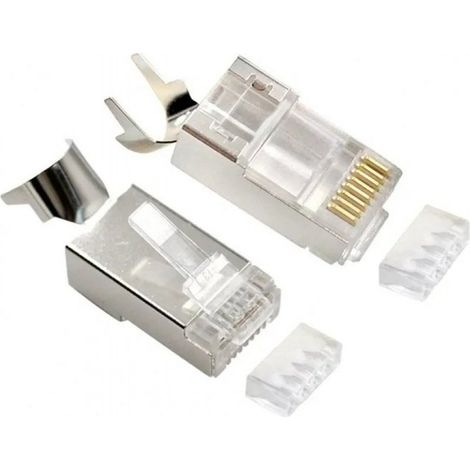 Conector modular CAT7 15u chapado en oro, 100 unidades