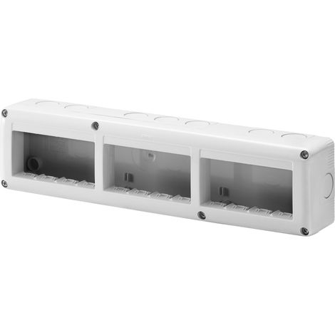 GEWISS GW27007 - Contenitore System 12 Posti 4x3 Orizzontale Grigio IP40