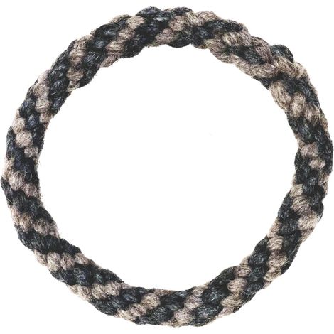 Anneau de Corde Naturelle/Gris 25cm, Jouet pour Chien, Jouet Résistant, idéal pour récupérer, mâcher et Jouer de manière Interactive, 100% Laine, Modèle Anneau