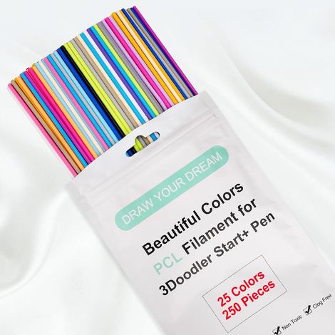 25 Couleur PCL Filament Recharge Pour 3D Doodler Start Plus 3D Pen, 2,5 mm 25 Couleurs Chaque Couleur 15 cm x 10 pcs au Total 250 pcs (1/5)
