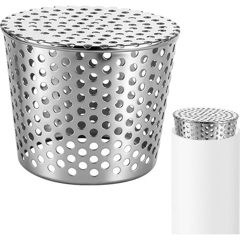 Protection contre les feuilles de gouttière en acier inoxydable, 90-110 mm - Protection contre les feuilles - Pour drains de toit plat, drains et tuyaux de descente (1/5)