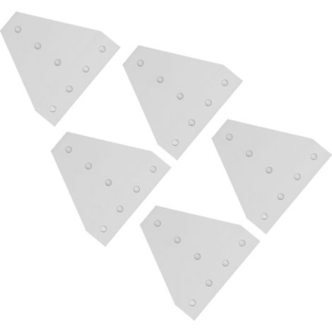 90°-Befestigungswinkel aus Aluminium 6063, flache Verbindungsplatte 3030T, 5 Stück, rechtwinkliger Verbinder für Profile, 7-Loch-Verbindungsstütze. (1/5)