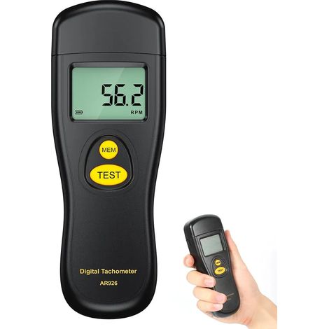 Tachymètre optique AR926, compteur de vitesse numérique pour moteurs, mesure de 2,5 à 99 999 tr/min, écran LCD (1/5)