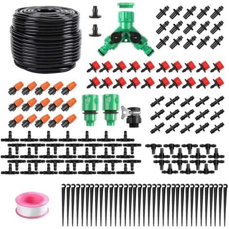 Garden Irrigation System, 158 Pieces Drip Irrigation Kit, Automatic Drip Irrigation Kit with 40 Meter Hose, Automatic Watering Kit for Garden Lawn Greenhouse Plants (1/5)
