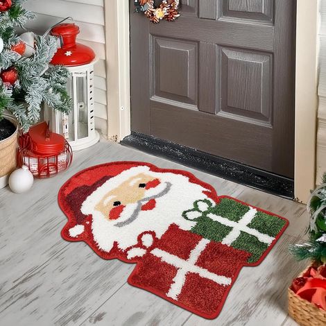 Felpudo navideño decorativo para interiores y exteriores - Antideslizante, apto para pasillos, baños y entradas, 40 x 60 cm. (1/5)