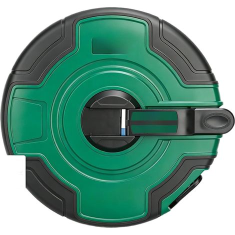 Mètre ruban en fibre de verre de 20 m avec échelle double face, PVC flexible pour arpentage d'ingénierie de construction, rétractation rapide ABS + boîtier TPR, vert (50 m) (1/5)