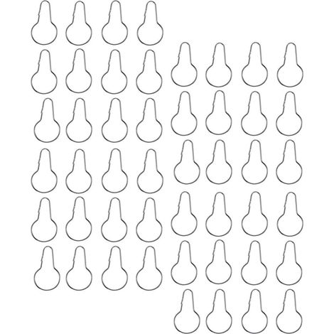 SECFOU Lot de 60 crochets rideaux en acier inoxydable pour et décoration fenêtres , antirouille , av (1/5)