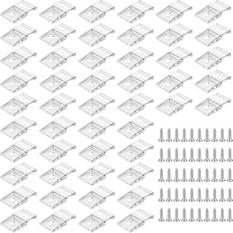 Supports de Fixation Clips Bande LED,Fixation Ruban LED Néon Montage clips 50 Pièces Clip pour Bandes Lumineuses étanches, pour 8mm à 10mm Silicone LED Néon Bande Lumineuse, Translucide, Blanc (1/5)