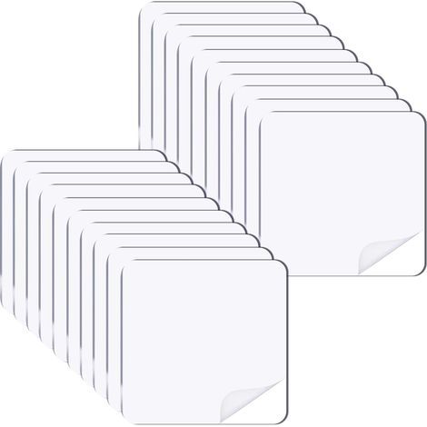 Lntyq 20 Pièces Ruban adhésif, Carré Nano Ruban Adhésif Double Face Transparent, Carré Ruban Adhésif Pastille Adhesive Double Face, Fixation de Divers Objets Dans Voitures, Cuisine, Domicile ou Bureau (1/5)
