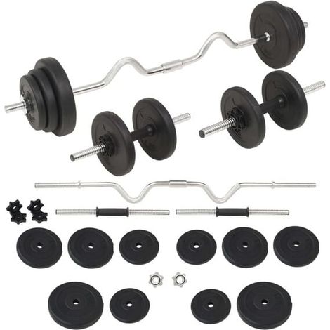 Ensemble haltères et barre de 30 kg (1/5)
