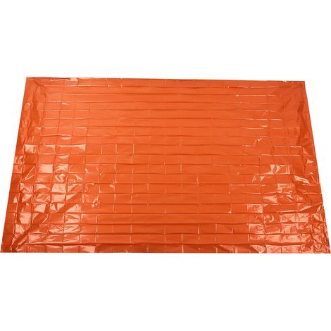 Couverture de survie réfléchissante orange pour camping et activités en plein air