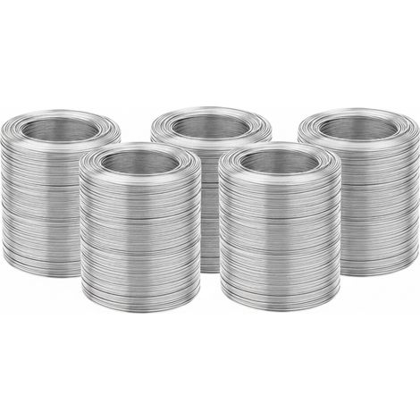 Kit filo cotto bianco argenteo per cemento armato bobina 300 g pezzi 5 - confezione 1 (1/5)