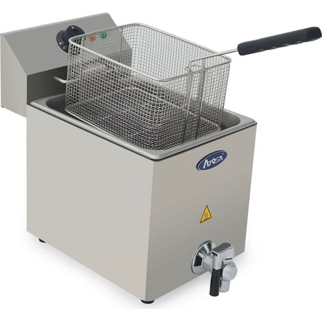 Friteuse à Poser en Inox avec Vidange 8 L - H 395 à 430 mm - Atosa (1/5)