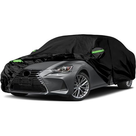 Wasserdichte Ersatz-Autoabdeckung für Lexus IS250 IS250C IS300 IS350 2005-2024, 6-lagig mit Türreißverschluss und winddichten Streifen zum Schutz vor Schnee und Regen, (1/5)