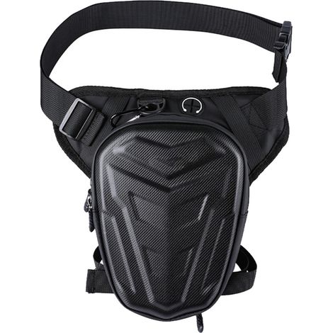 Applicable Sac de jambe de moto, coque rigide, étanche, sac de cuisse multifonctionnel, grande capacité, plusieurs compartiments, noir, pour moto et cyclisme, Attribut unique, Refer to description, Un