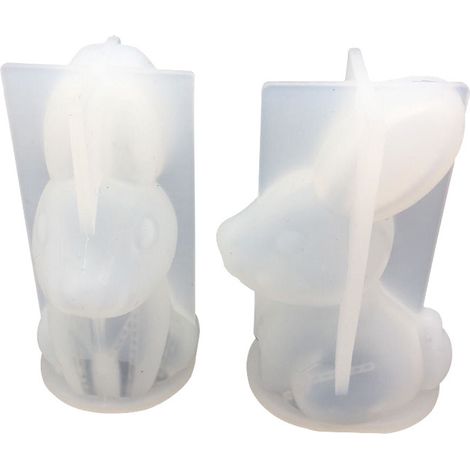 Moule en silicona lapin 3D para difusor de aroma o resina epoxi, bricolaje manual, ideal para pâques, 1 pieza (1/5)
