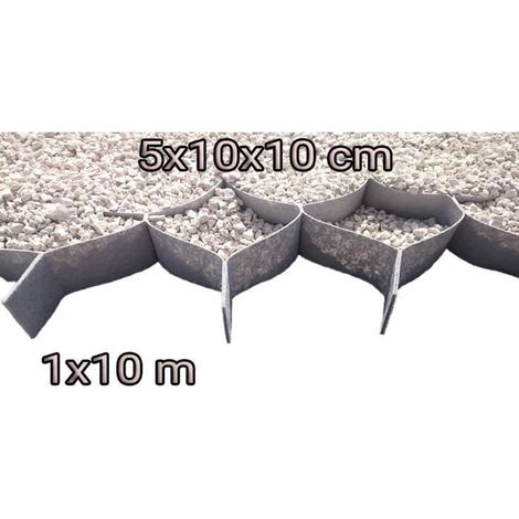 Schotterstabilisator 5 cm Höhe (10x10 cm) - 1x10 m - 10 m² (1/5)