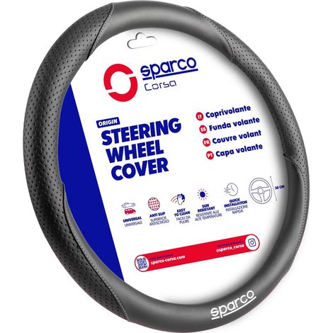 SPARCO Coprivolante Origin Nero/Grigio Logo in TPU Universale Auto Originale (1/4)