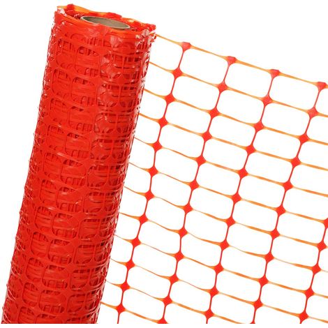 Absperrzaun 1,2m x 100m orange Bauzaun Warnzaun Zaun Baustellenzaun 120g/m² (1/5)