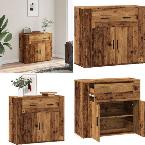 vidaXL Sideboard Altholz-Optik 80x33x70 cm Holzwerkstoff (1/5)