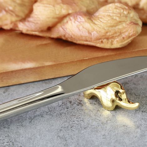 Porte-baguettes décoratif en forme d'animal mignon pour la cuisine, doré (1/5)