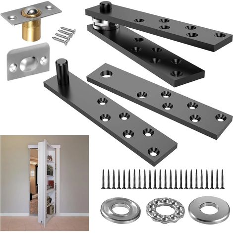 Charnière à pivot invisible (570 lb) pour porte de bibliothèque, rotation à 360°, quincaillerie robuste. (1/5)