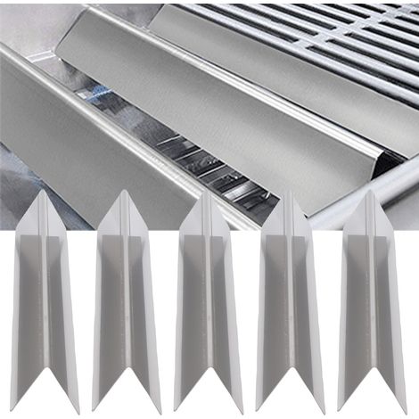 Plaques de Chaleur 304 Stainless Steel pour Weber Spirit E310/S310 5 Pièces Barres de Saveur Améliorées + Mat de Protection Détachable avec Sac de Transport
