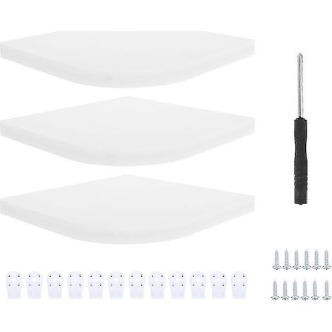 Étagères d'angle flottantes (3 pièces) (1/2)