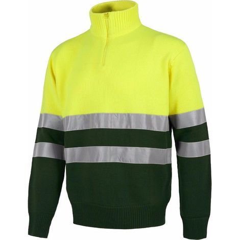 Jersey Fluor en tejido de punto grueso con cintas reflectantes WORKTEAM C5511 (1/2)