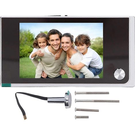Viseur de porte numérique LCD 3,5 pouces avec moniteur électronique, sonnette vidéo de surveillance et champ de vision de 120 degrés