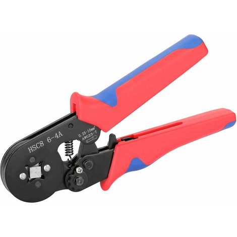 EASYCOMFORT Pince à sertir pour embouts de câbles électriques – Outil de sertissage professionnel pour bornes carrées type manchon (1/5)