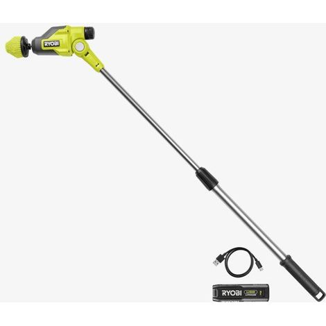 RYOBI Brosse de nettoyage télescopique 4V USB Lithium - batterie 2Ah + chargeur - RTS4-120G (1/5)