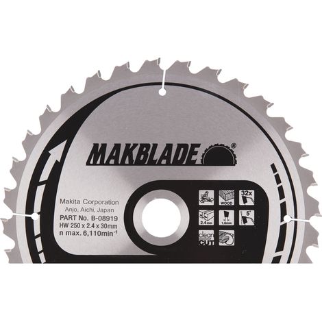 Makita Kreissägeblatt, MAKBLADE 250 x 30 mm, 32 Zähne (1/3)