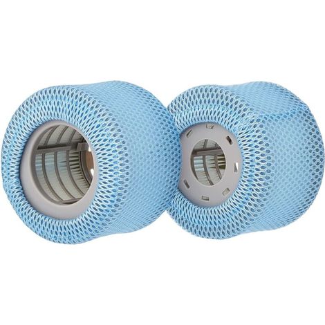 Filter Cartridges for, Replacement Filters for Inflatable Whirlpool Pools, Bathtub Filters (2 Filters with Protective Nets)