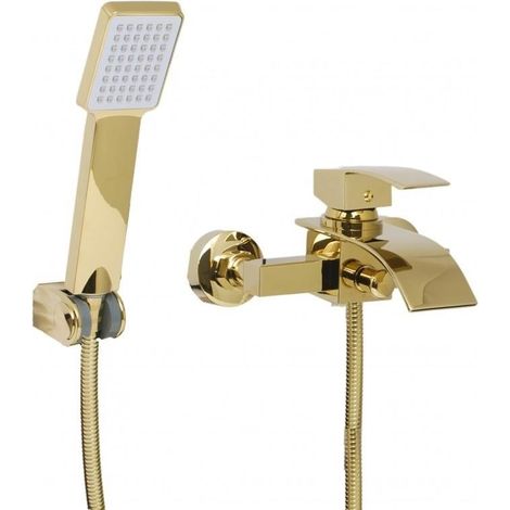 Wannen- und Brausemischer Duschwandarmatur Gold (1/5)